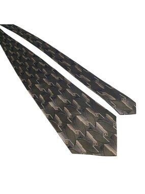 IV Front Silk Tie Leaf Geometric Multicolor Mens Neckwear Elegant Design 60 Inch